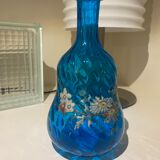 2 bouteilles en verre tourné peint et émaillé Napoleon III 3