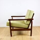 Stobrawa wooden armchair brown vintage olive - Bączyk - 2 pieces available