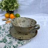 Pyrite stoneware cup and saucer set