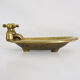 Soap holder or empty pocket vintage brass bathtub shaped. Year 60