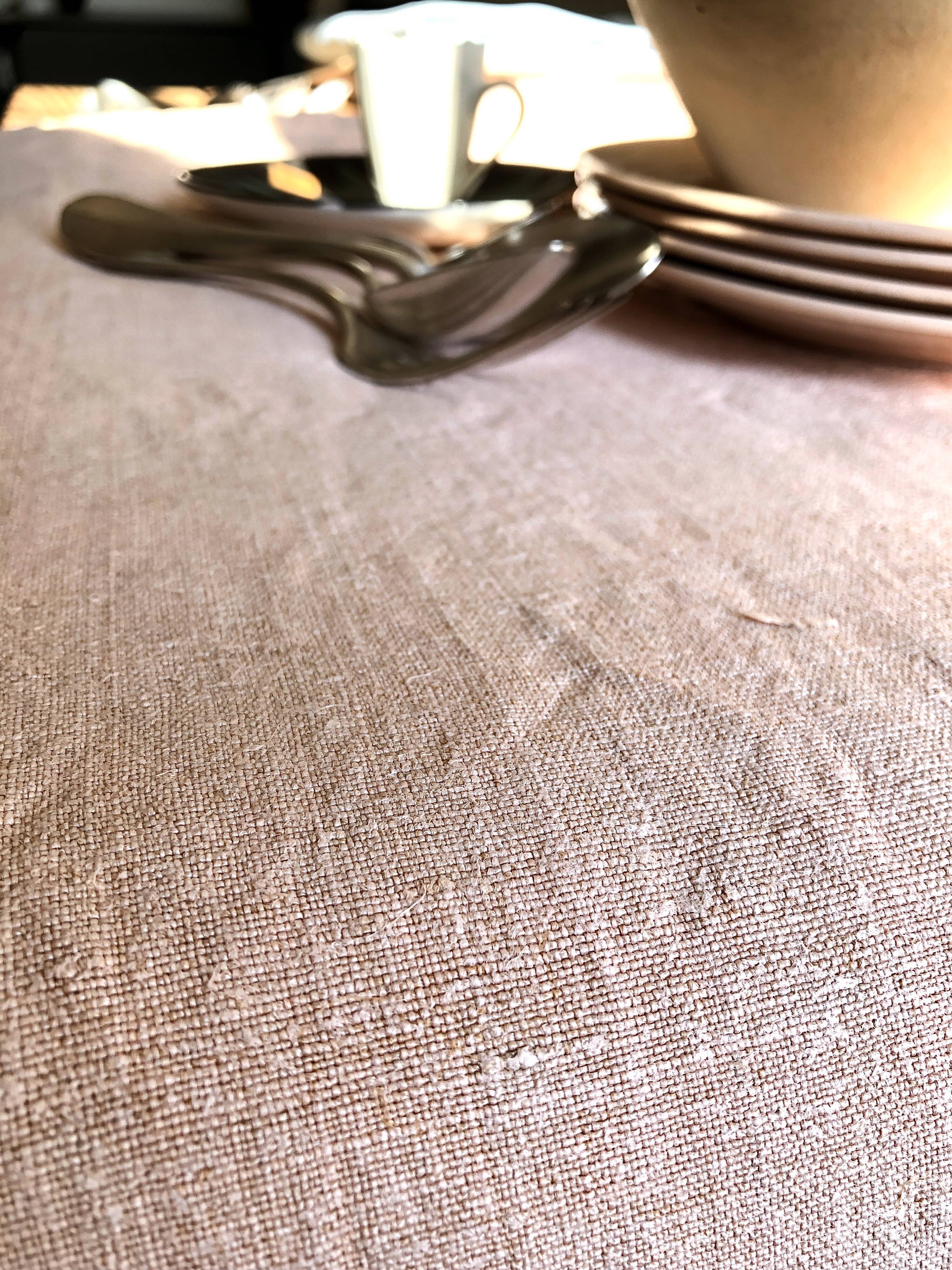 Harvest tablecloth tinted in tea pink