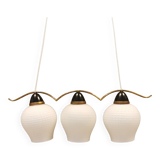 Old chandelier/hanging lamp with three light sources. Danish, design