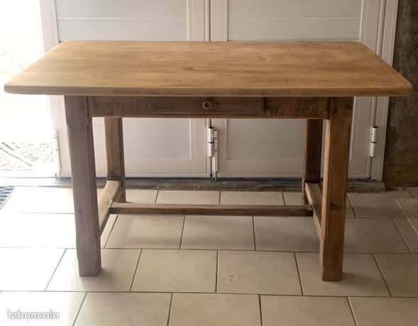 Solid oak table, handcrafted.