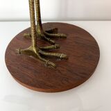 Sculpture subject vintage heron bird in brass