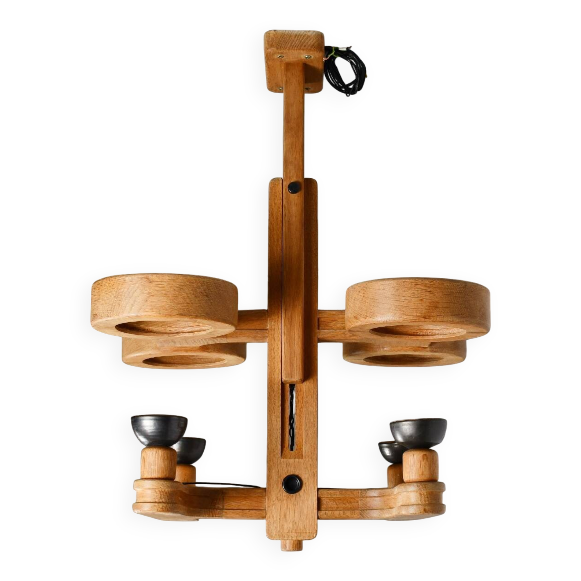 Large ceiling light by Guillerme et Chambron for Votre Maison