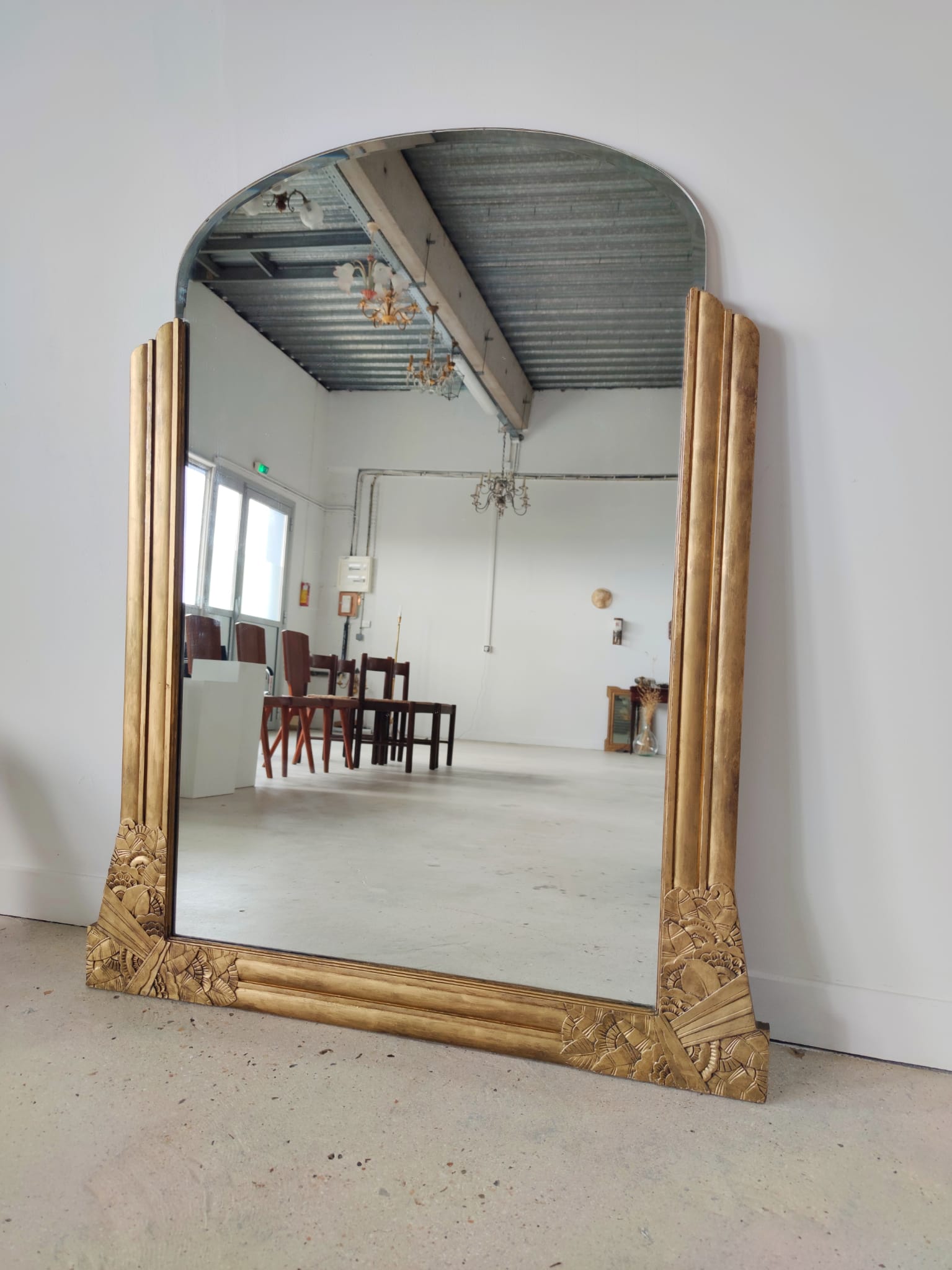Golden mirror Art Deco