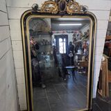 Napoleon III mirror from the 19th century with gold leaf, 190cm H