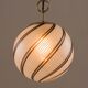 Murano glass striped globe lamp attr. to Venini, Italy 1970s