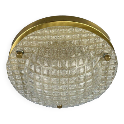 Plafonnier en verre par Fischer Leuchten, Allemagne 1960-70