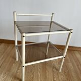 Smoked glass bedside table