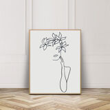 Femme fleur - 30x42cm