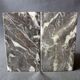 Set of 2 vintage Art Deco bookends in grey, black, and white marble
