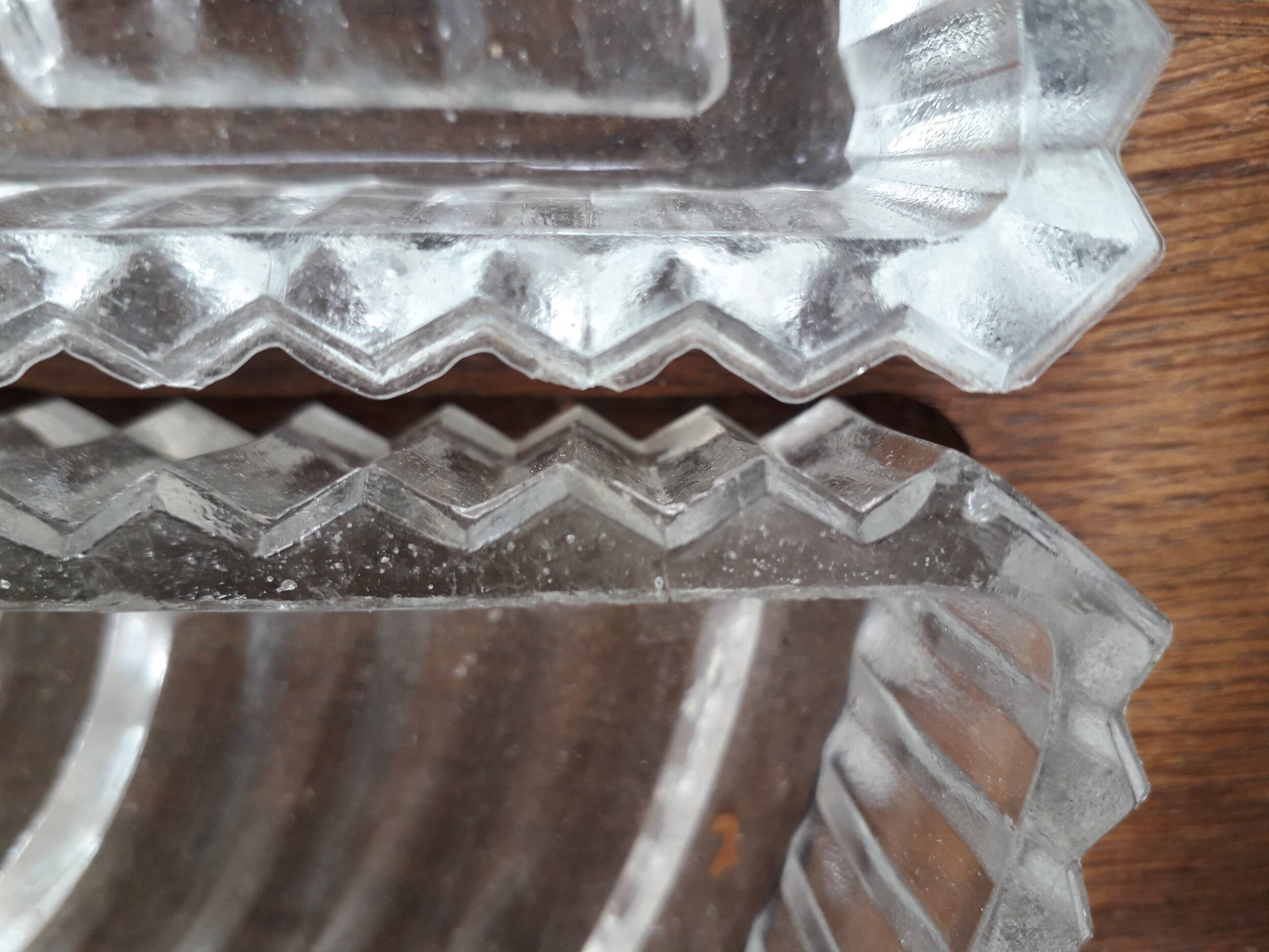 Wood and glass serving platter