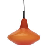 Red Peil and Putzler Space Age Pendant Lamp