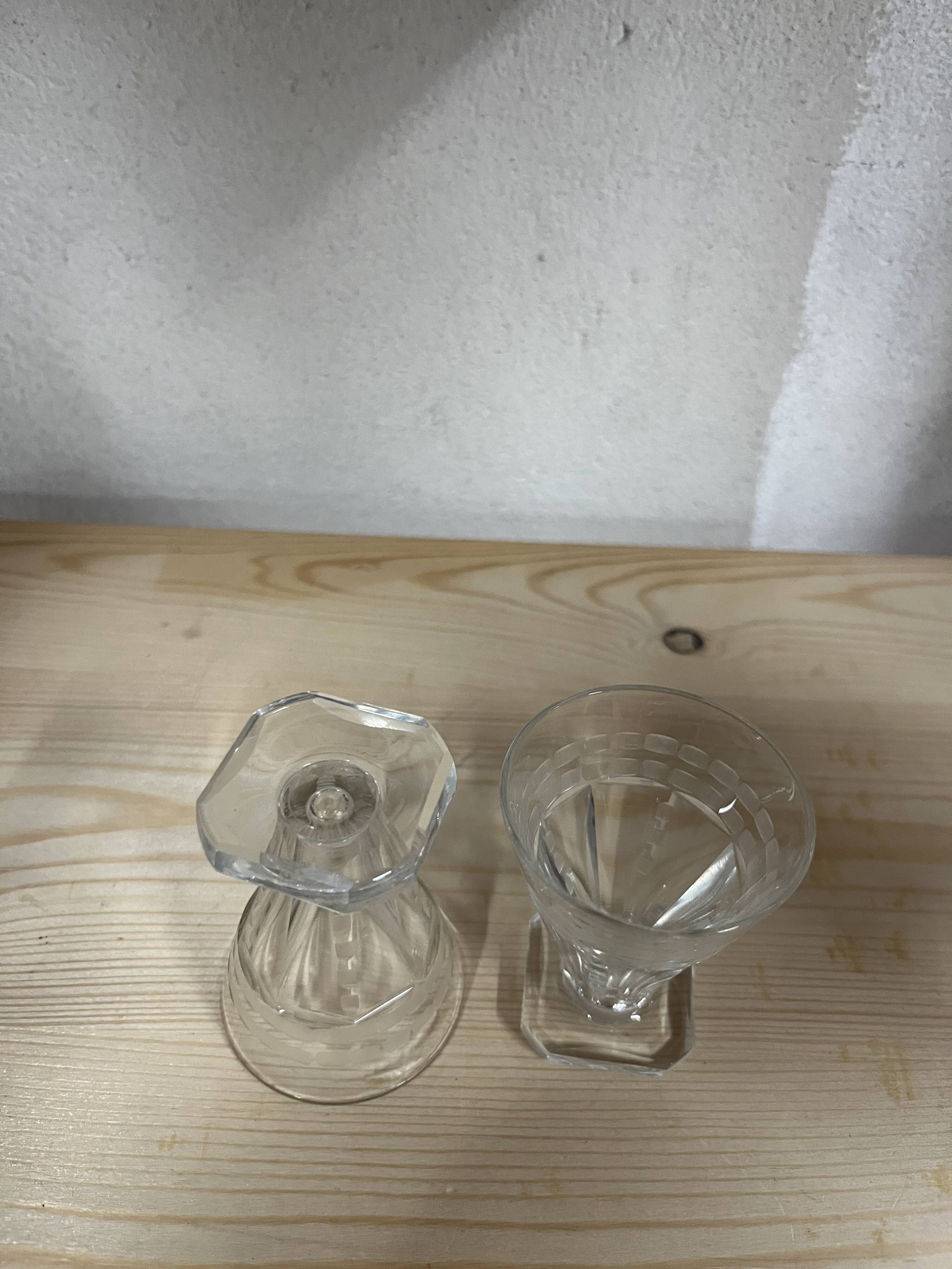 12 Art Deco Crystal Liqueur or Aperitif Glasses