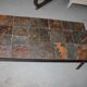 Brutal vintage slate coffee table