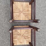 Set of 6 straw stools