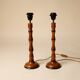 Pair of faux bamboo lamp bases