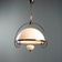 Vintage Murano glass and metal pendant, Italy, 1970s-1980s.