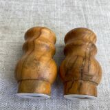 Olive wood salt and pepper shakers