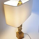 Desk lamp in gilded bronze by Papineau, 1970s