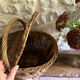Panier en osier ancien avec couvercle