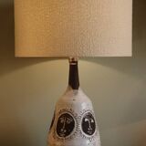 Enamelled ceramic table lamp by Albert Thiry, Vallauris 1960