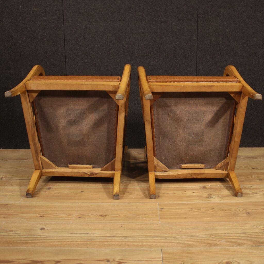 Pair of Italian design armchairs