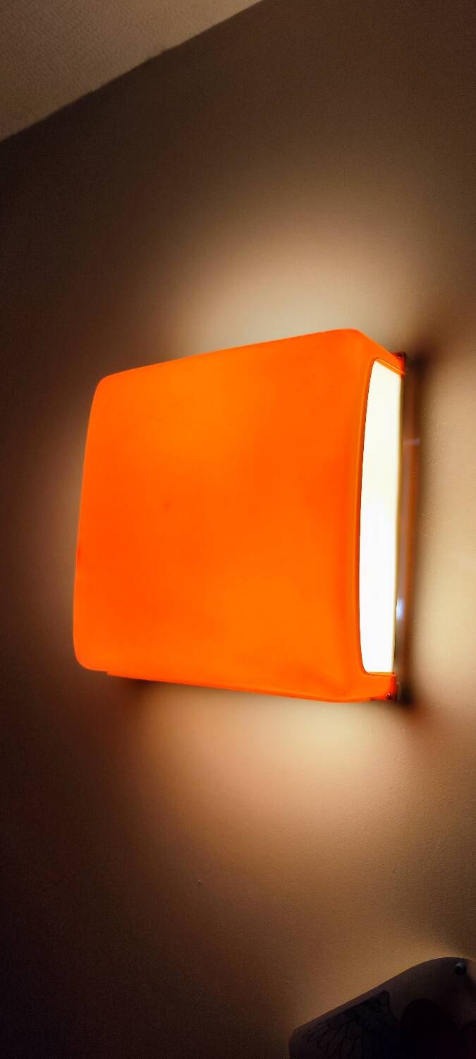 Artemide Space Age wall lights orange
