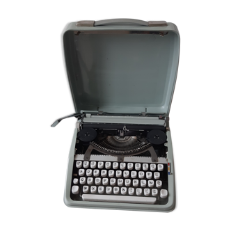 Machine à écrire Hermès années 50 bleu pastel