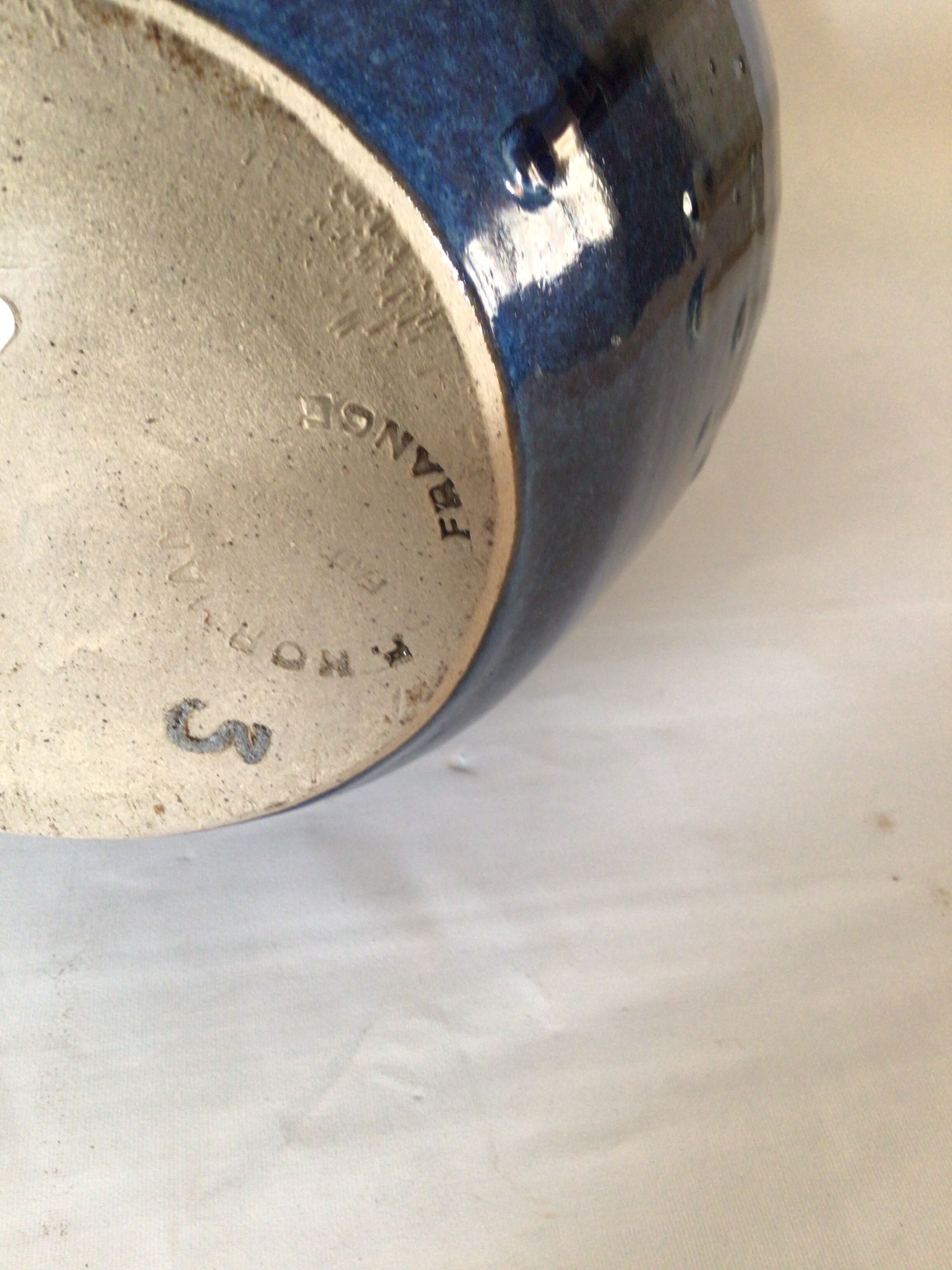 Sandstone vase Pottery Normand Puisaye H.31 cm