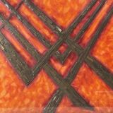 Antonio Secci, brutalist abstract painting, mixed media Italy Milano 69