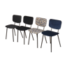 Set of 4 chairs 60s retapissees