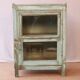 Old glazed cabinet in original blue patina Burmese teak
