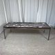 XL Midcentury modern coffee table in metal, rosewood and Arabescato marble, Italy, 1970.