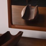 Organically Carved Serving Tray in Teak, 1950s Denmark