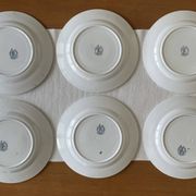6 antique dessert plates in Saint-Amand earthenware (Nord)