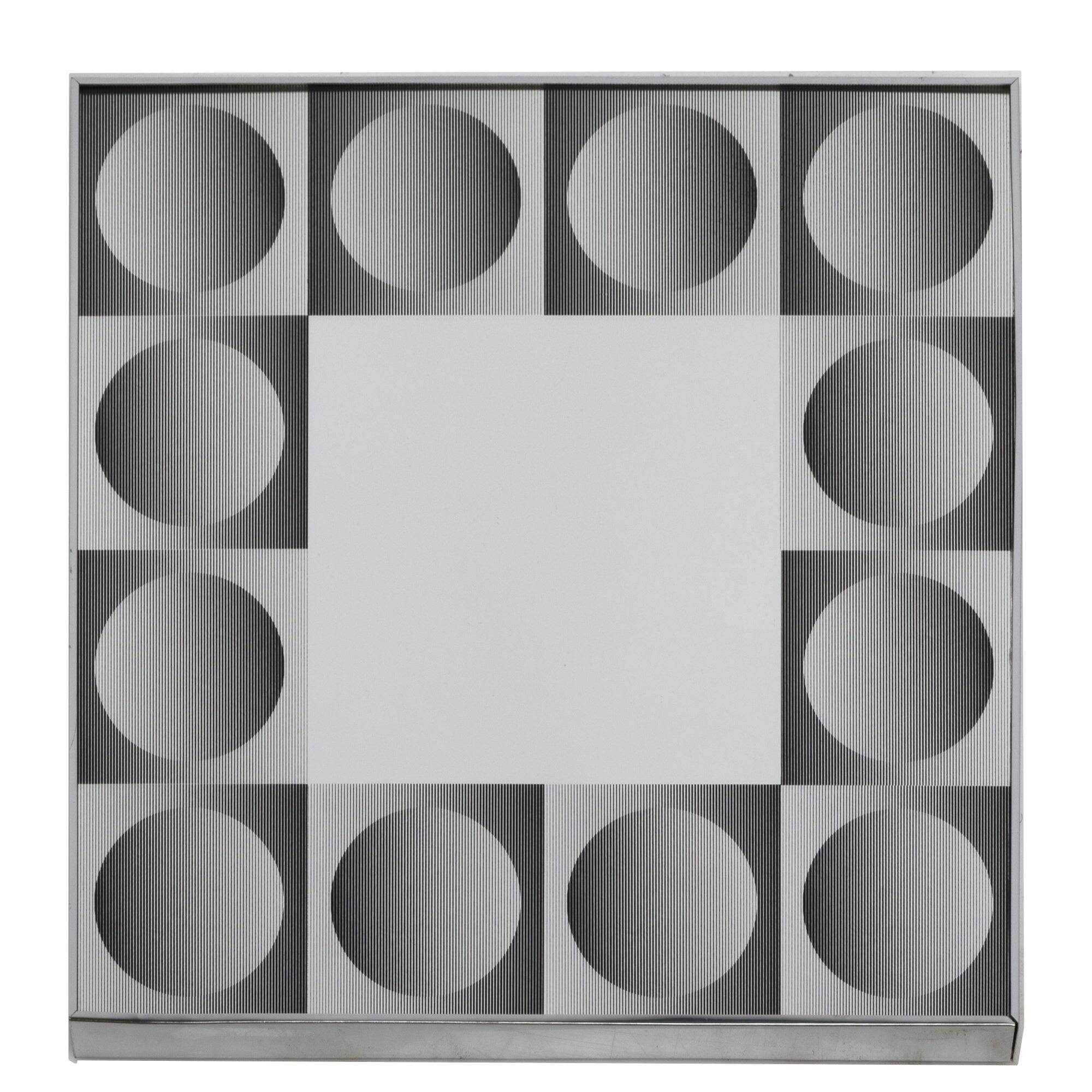 Optique art mirror in the style of victor vasarely