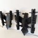 Pair of Brutalist Wrought Iron Eagle Wall Sconces