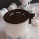 Coffee pot and forget-me-not cups
