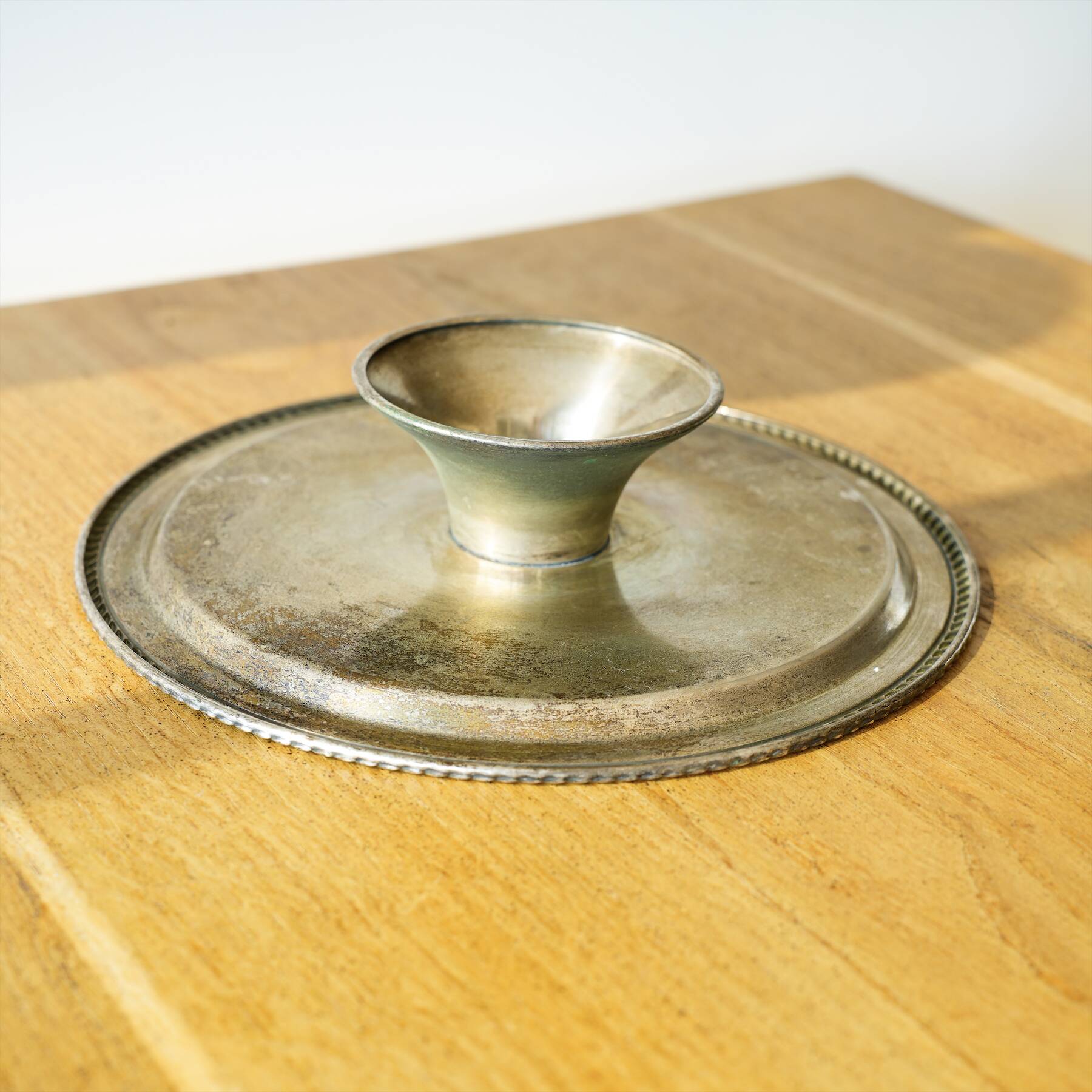 Silver cake stand