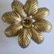 Gold metal flower wall light