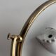 Vintage illuminated adjustable brass mirror, Arpin Paris, France 1970