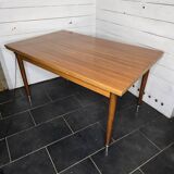Vintage rectangular table with 2 extensions from the 60s