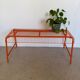 IKEA bench model Vasteron in orange lacquered metal