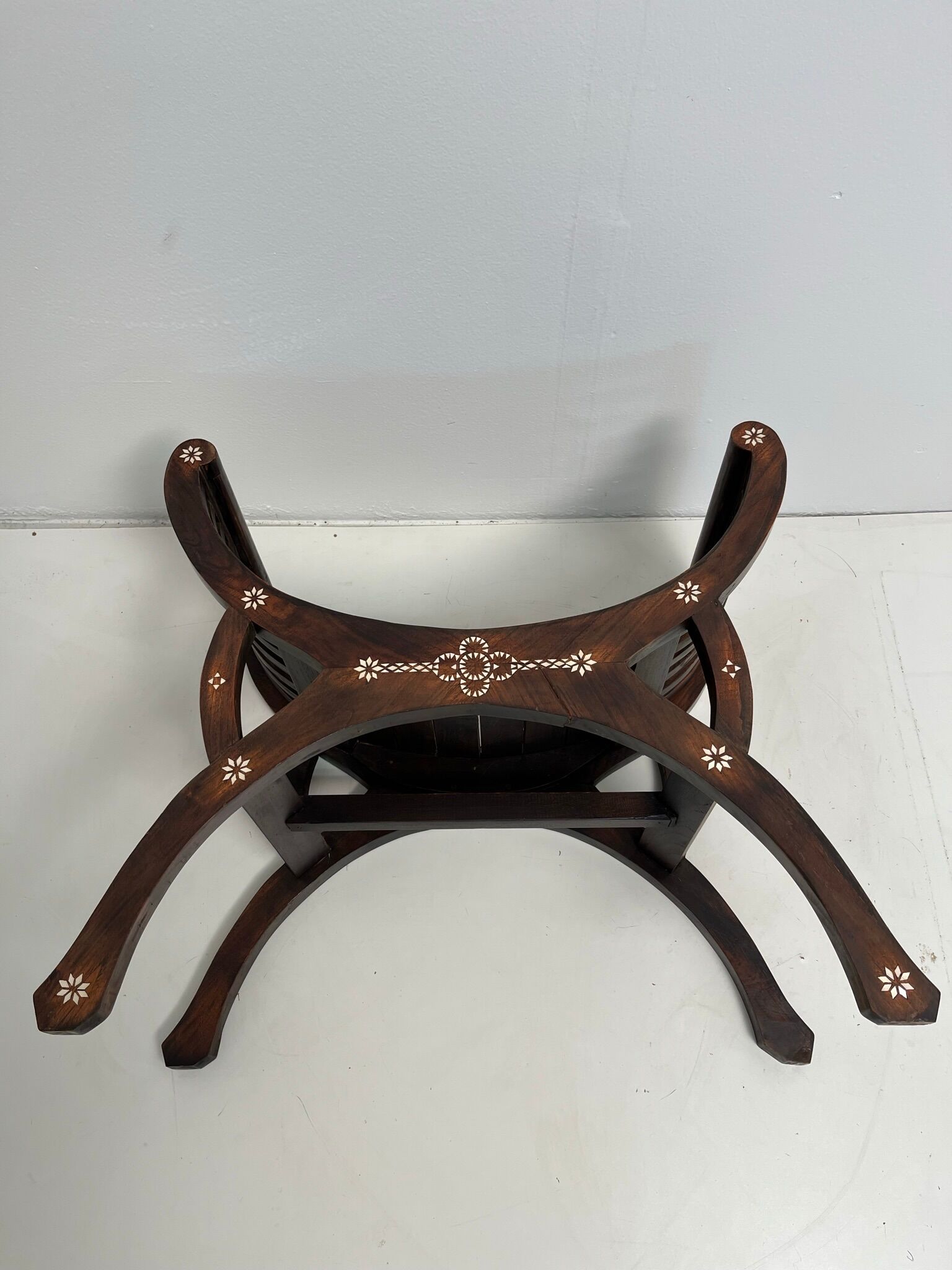 Vintage exotic curule seat