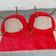 pair of vintage armchairs (red fur)