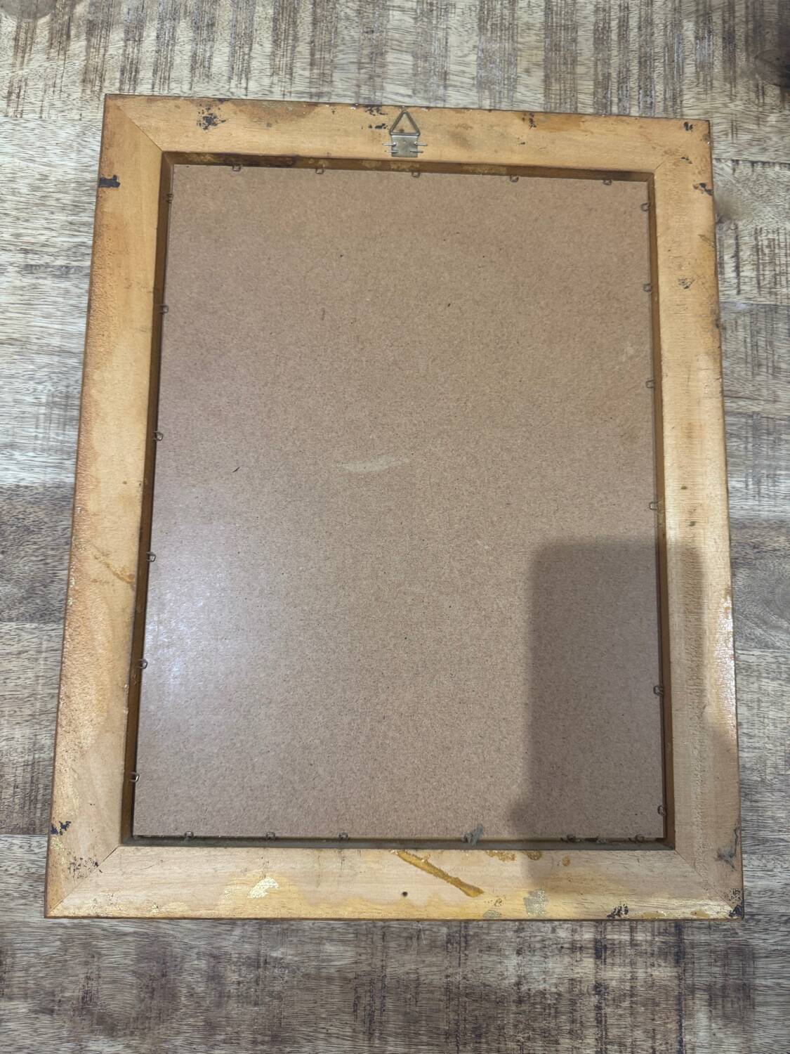 Beveled gold mirror