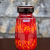 West Germany 242/22 ceramic vase, decorative vase, flower pot, fat lava, red vase, collection,