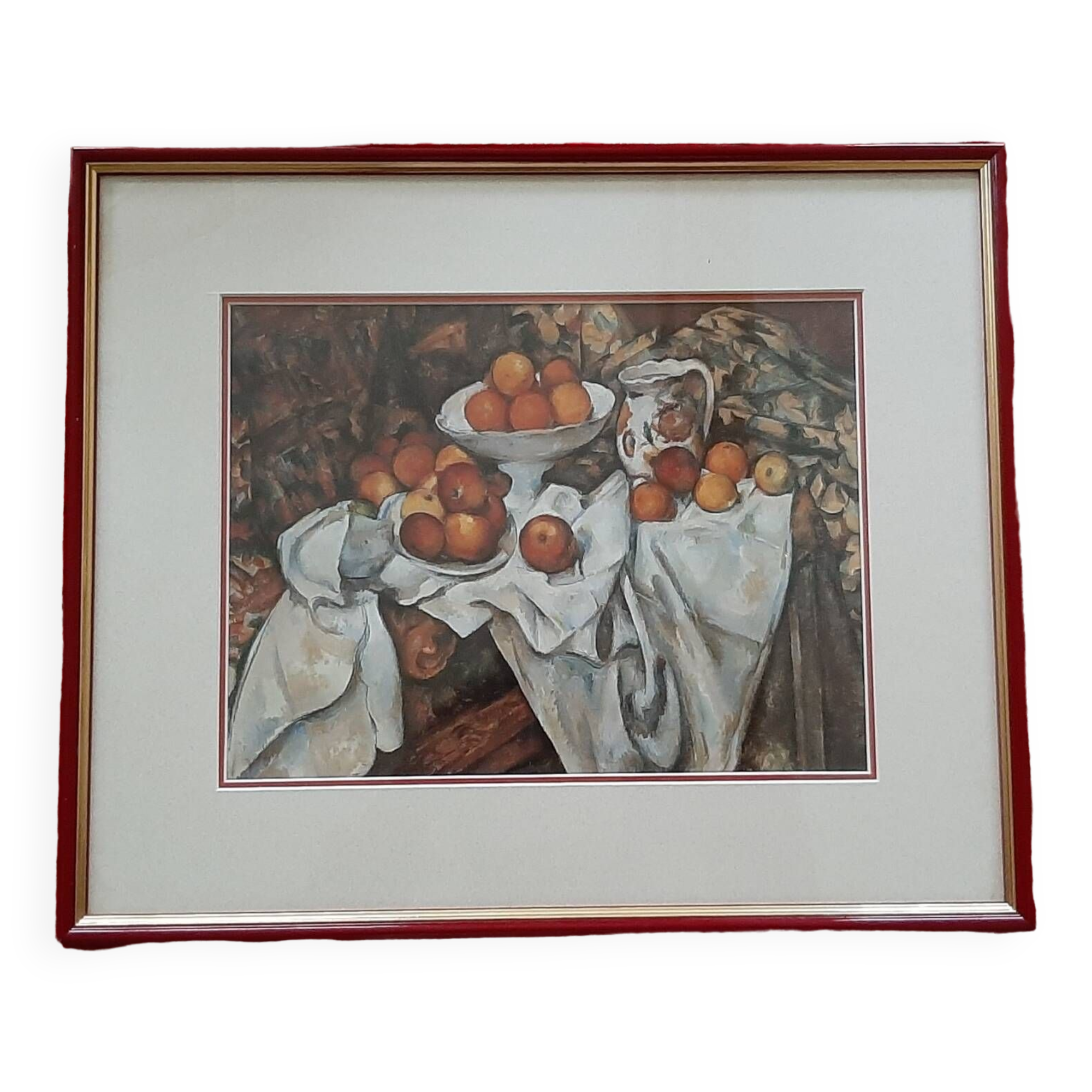 Reproduction encadrée Nature morte aux pommes Paul Cezanne